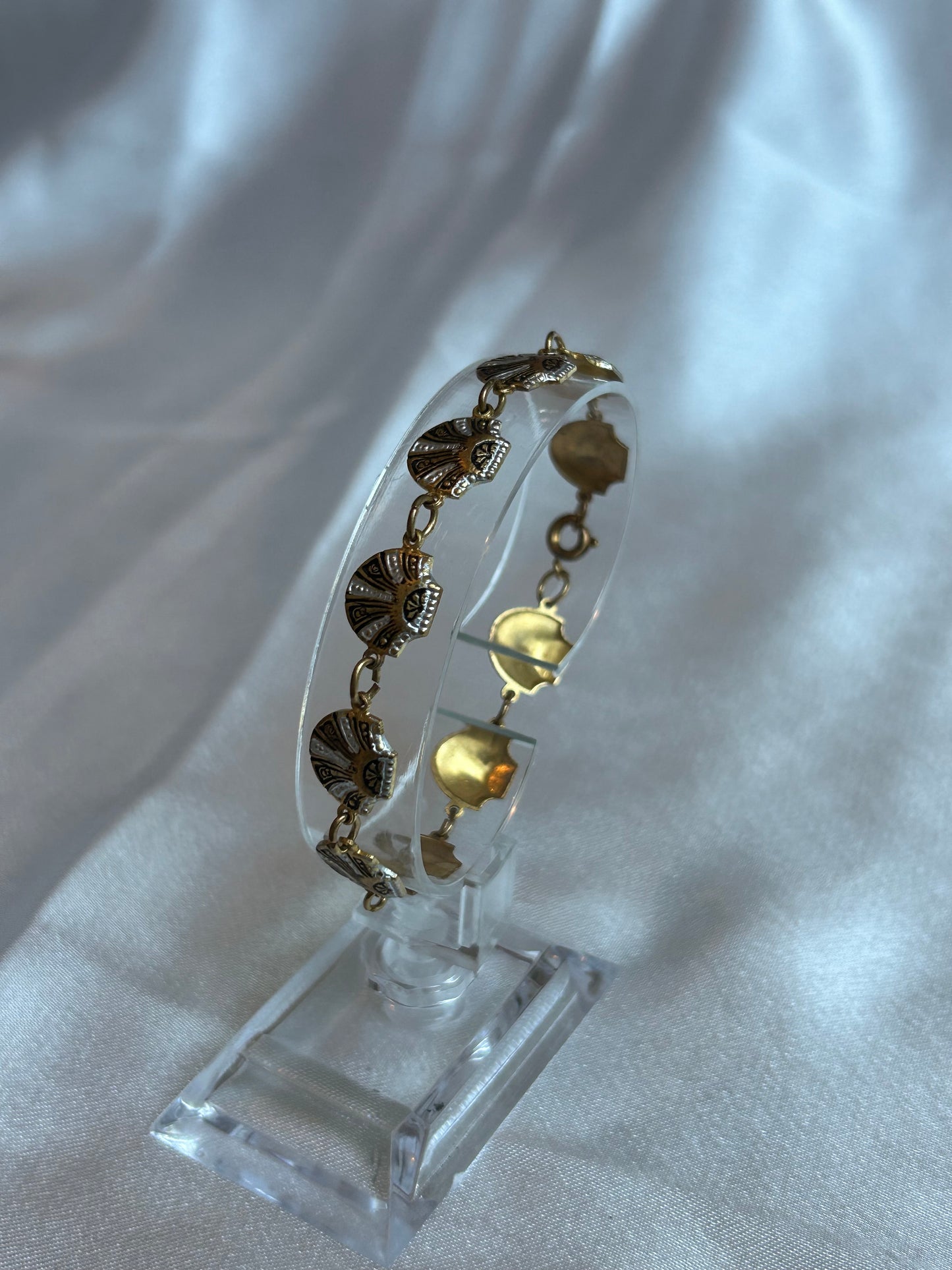 Bracelet vintage en or de Tolède modèle coquillage