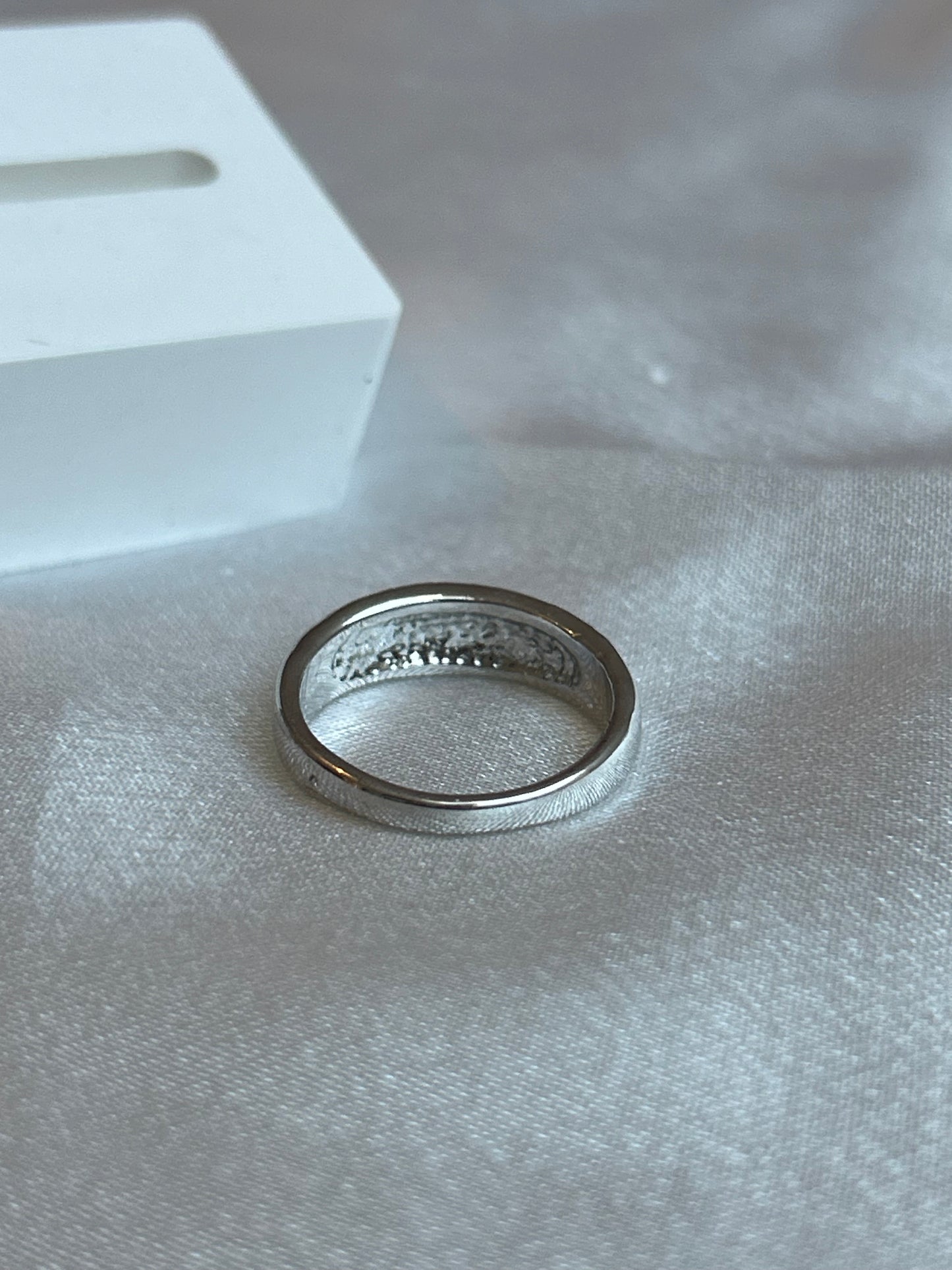 Bague argenté et strass femme taille 58