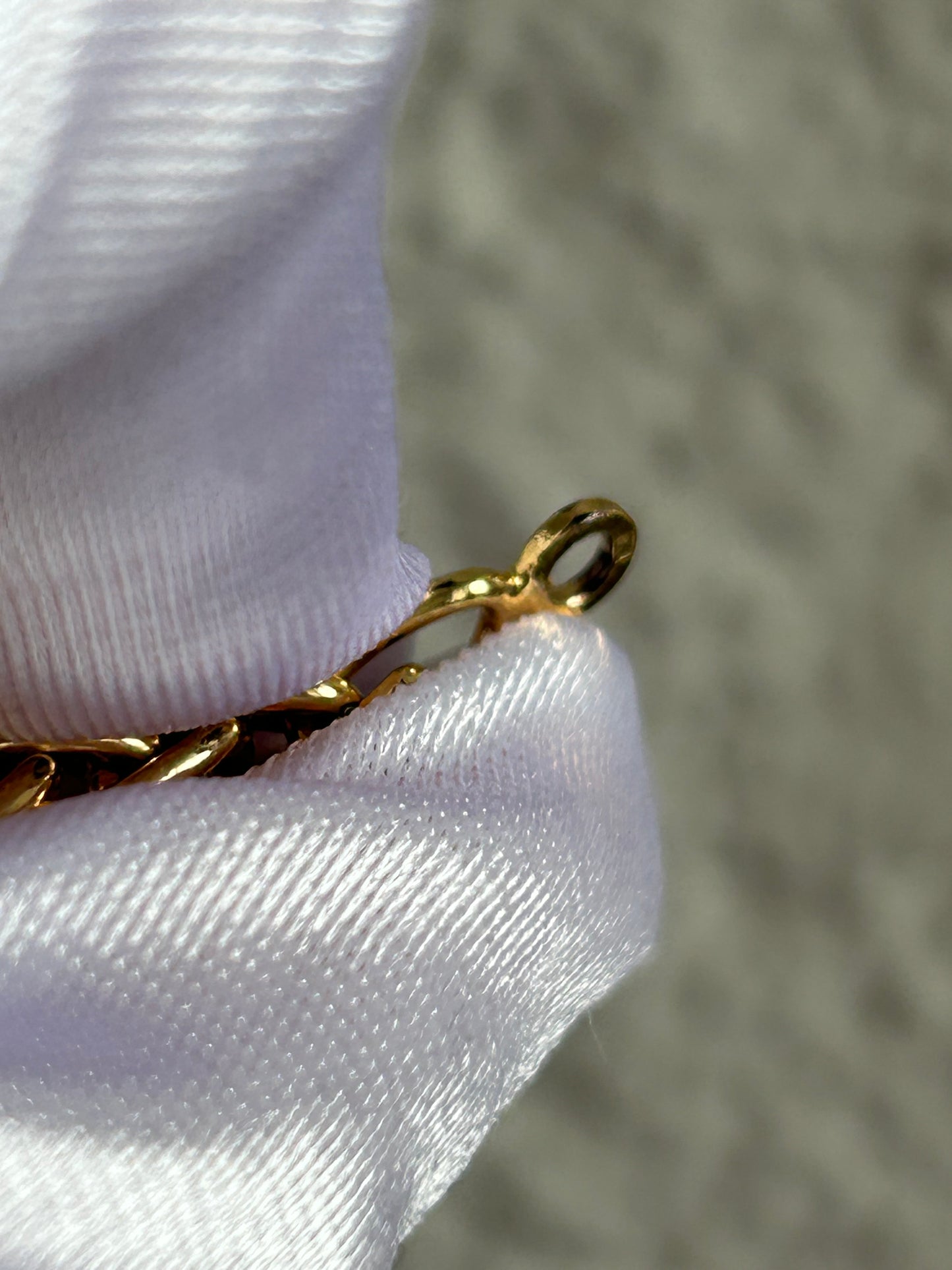 Splendide bracelet en plaqué or d’occasion maille palmier