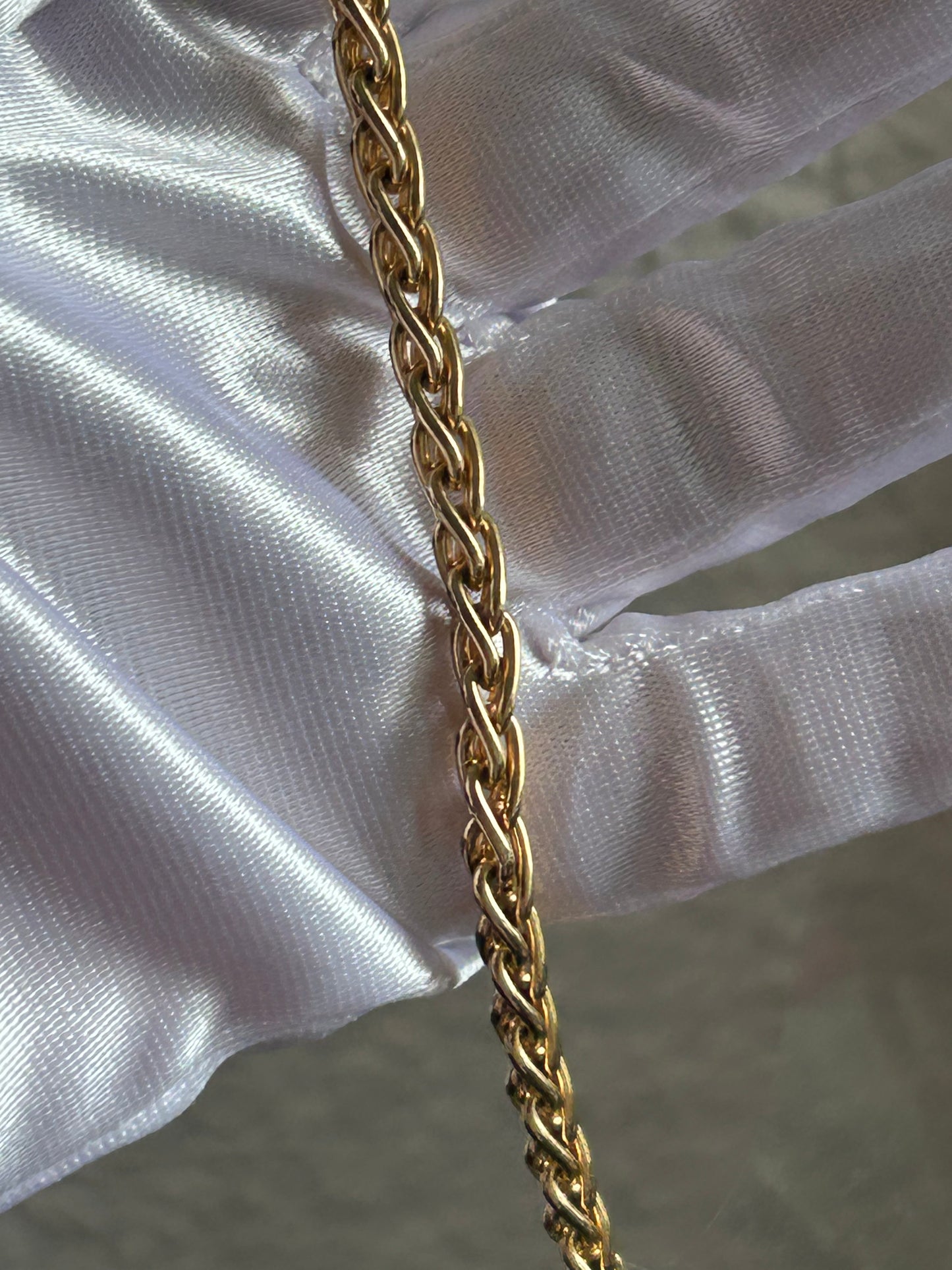 Splendide bracelet en plaqué or d’occasion maille palmier