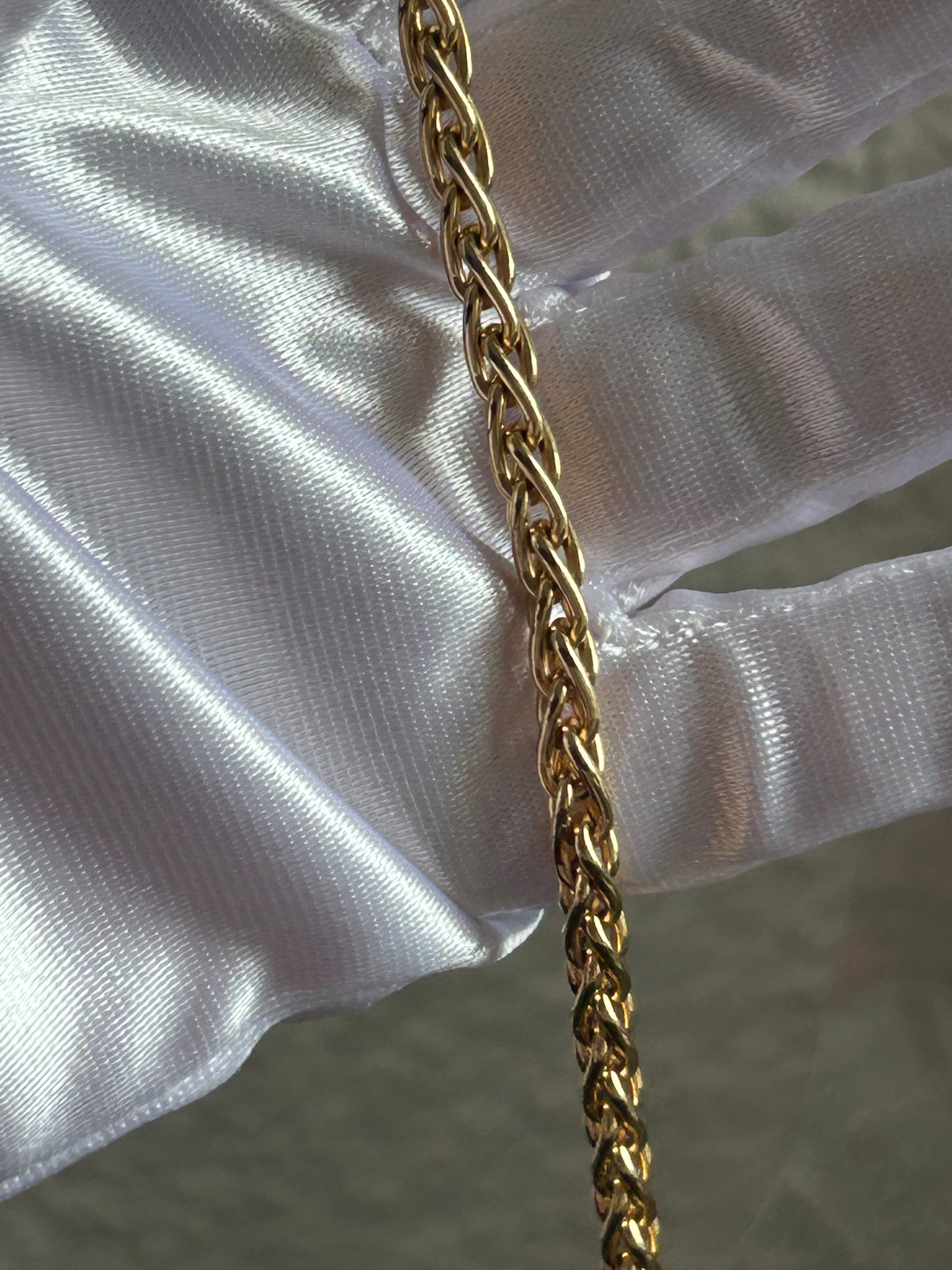 Splendide bracelet en plaqué or d’occasion maille palmier