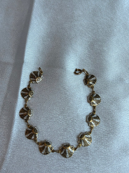 Bracelet vintage en or de Tolède modèle coquillage