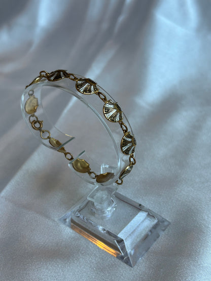 Bracelet vintage en or de Tolède modèle coquillage